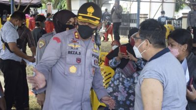 Kapolres Sigi Tinjau Gerai Vaksin Poliklinik Dalam Rangka Vaksinasi Serentak