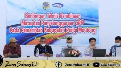 Berikut Penyampaian BPKP kepada Pemda Parimo dalam Bimtek Pembinaan Maturitas Penyelenggaraan SPIP