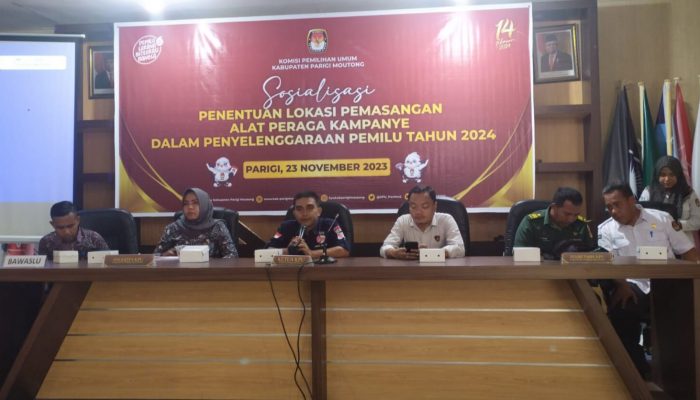 Jelang Kampanye Pemilu 2024, KPU Parimo Sosialisasikan Lokasi Pemasangan APK