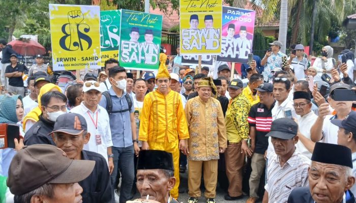 Erwin Burase dan Abdul Said Menjadi Pasangan Calon Terakhir Mendaftar ke KPU Parimo