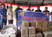 TNI AU Mutiara Palu Salurkan Bantuan Logistik untuk Korban Gempa di Parigi Moutong